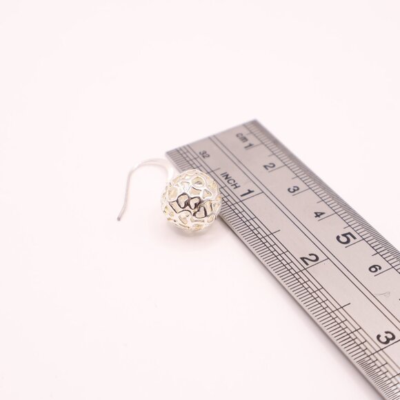 925 Silver Heart Filagree Earrings - Picture 4 of 4